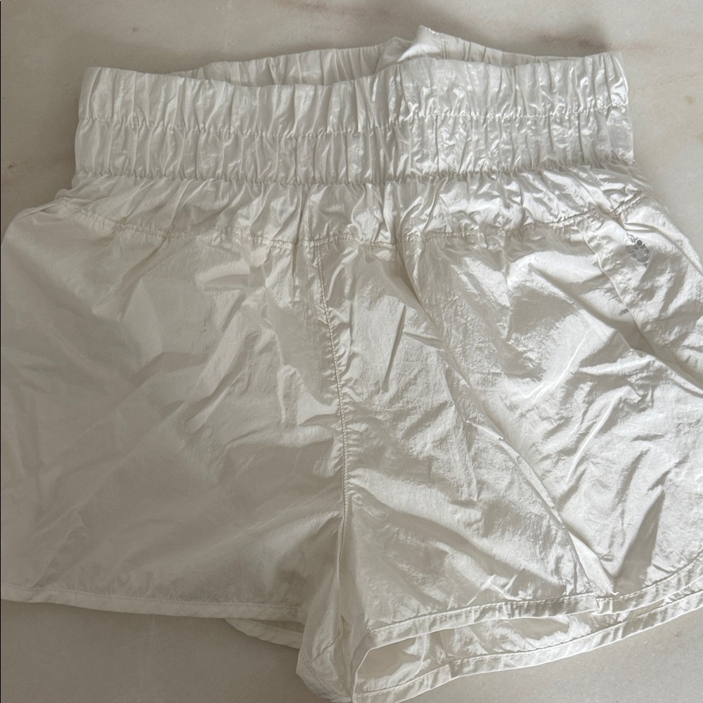FP Movement by Free People Cream High-Waisted Shorts